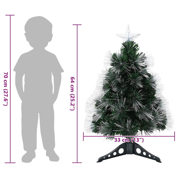 Künstlicher Weihnachtsbaum mit LEDs, Grün, 64cm