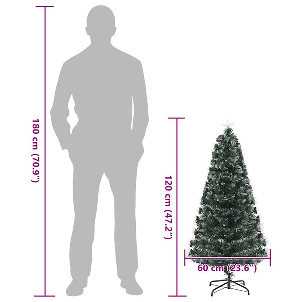 Künstlicher Weihnachtsbaum mit 120 LEDs, 120cm