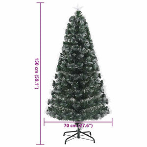 Künstlicher Weihnachtsbaum mit LEDs Grün 150cm