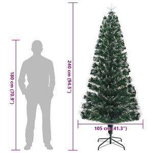 Künstlicher Weihnachtsbaum Grün mit 300 LEDs, 240cm