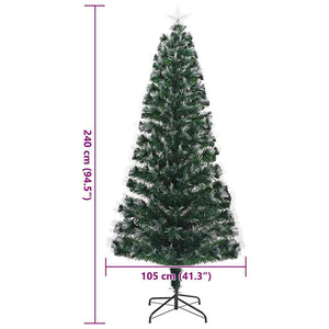 Künstlicher Weihnachtsbaum Grün mit 300 LEDs, 240cm