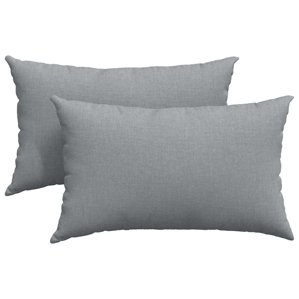 vidaXL Coussins de canapé 2 pcs Gris clair 50 x 30 cm Tissu