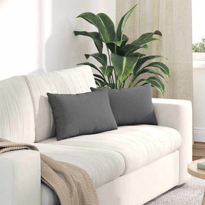Sofakissen 2er-Set Dunkelgrau 50x30 cm