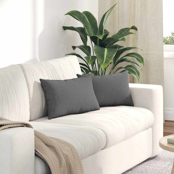Sofakissen 2er-Set Dunkelgrau 50x30 cm