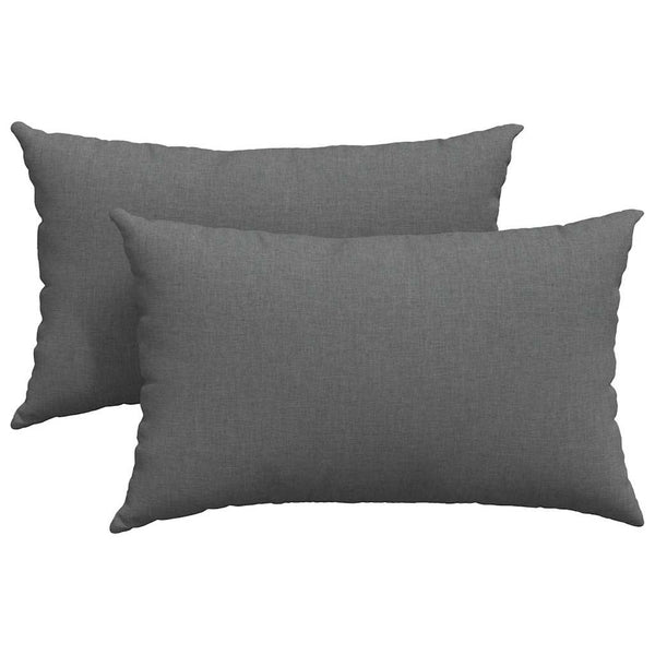Sofakissen 2er-Set Dunkelgrau 50x30 cm