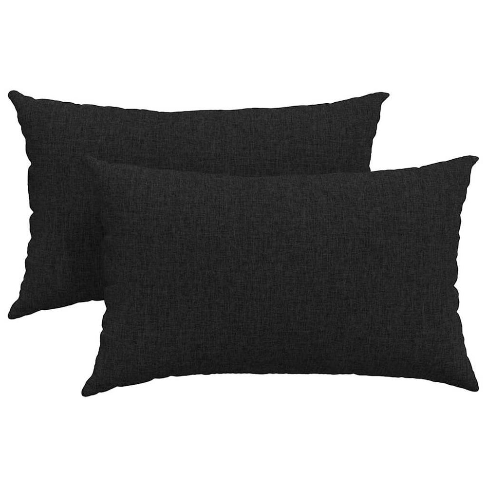 Schwarze Sofakissen 2er Set 50x30 cm