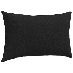 vidaXL Coussins de canapé 2 pcs Noir 50 x 30 cm Tissu