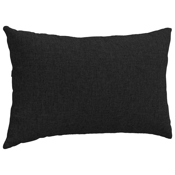 vidaXL Coussins de canapé 2 pcs Noir 50 x 30 cm Tissu