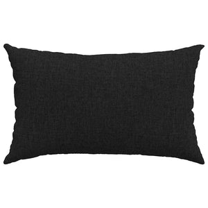 vidaXL Coussins de canapé 2 pcs Noir 50 x 30 cm Tissu