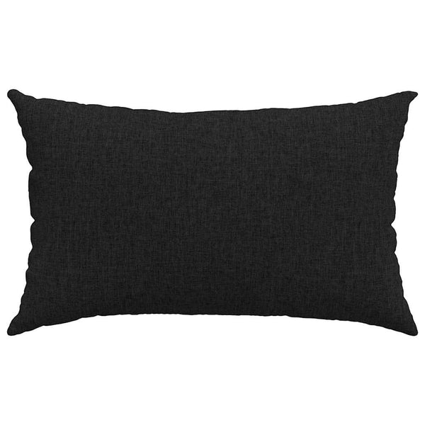 vidaXL Coussins de canapé 2 pcs Noir 50 x 30 cm Tissu