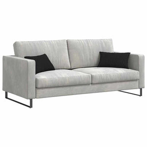 vidaXL Coussins de canapé 2 pcs Noir 50 x 30 cm Tissu