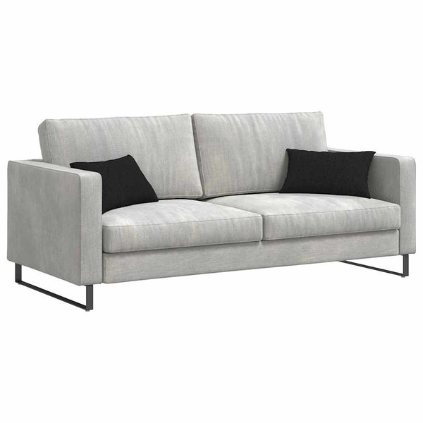 vidaXL Coussins de canapé 2 pcs Noir 50 x 30 cm Tissu