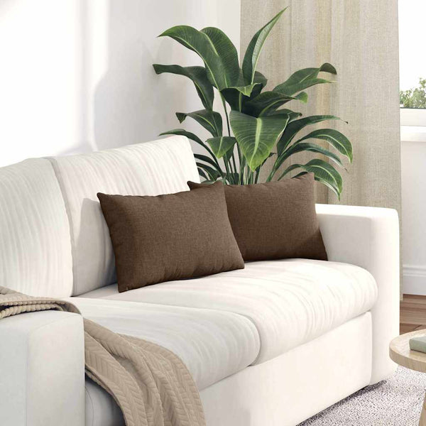 Sofakissen 2er Set Braun 50x30 cm