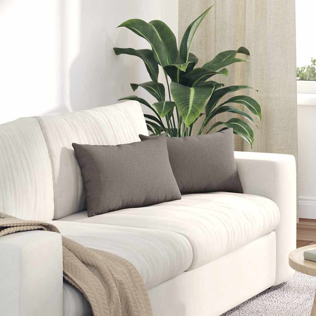 Sofakissen 2er Set Taupe 50x30 cm