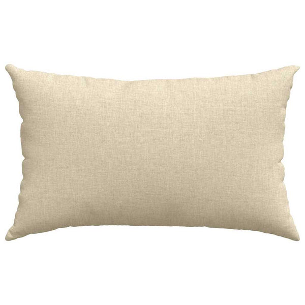 vidaXL Coussins de canapé 2 pcs Crème 50 x 30 cm Tissu