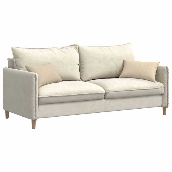 vidaXL Coussins de canapé 2 pcs Crème 50 x 30 cm Tissu