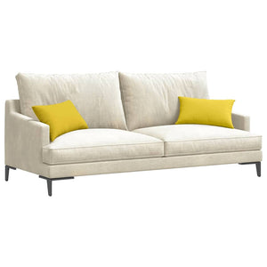 vidaXL Coussins de canapé 2 pcs Jaune clair 50 x 30 cm Tissu