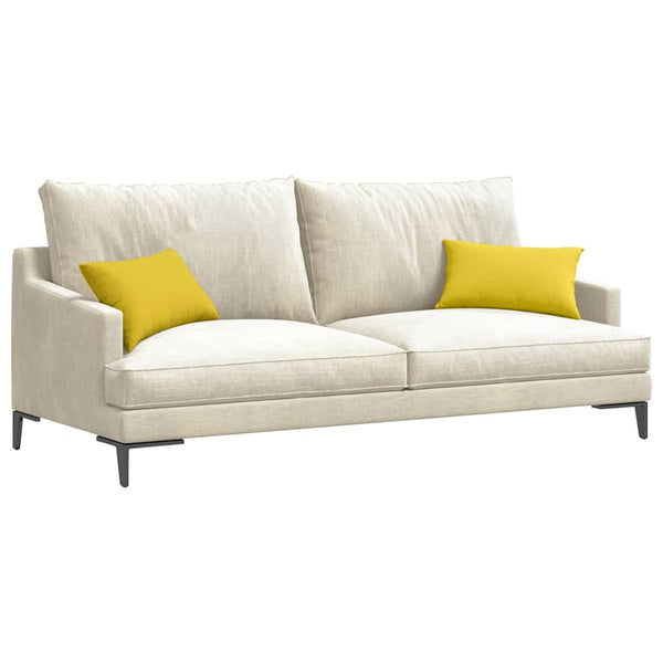 vidaXL Coussins de canapé 2 pcs Jaune clair 50 x 30 cm Tissu