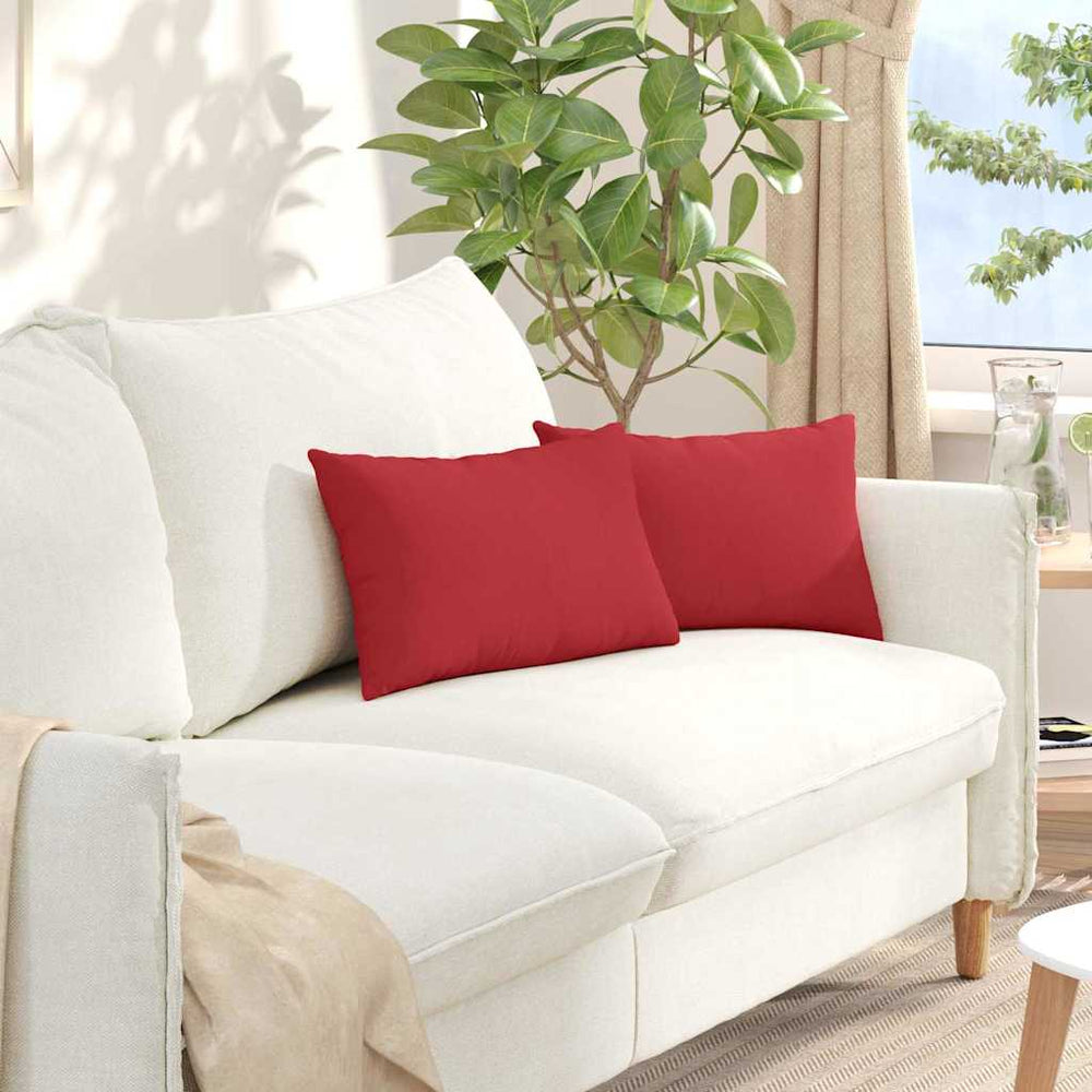 Sofakissen 2er Set Rot 50x30 cm