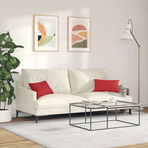 vidaXL Coussins de canapé 2 pcs Rouge 50 x 30 cm Tissu