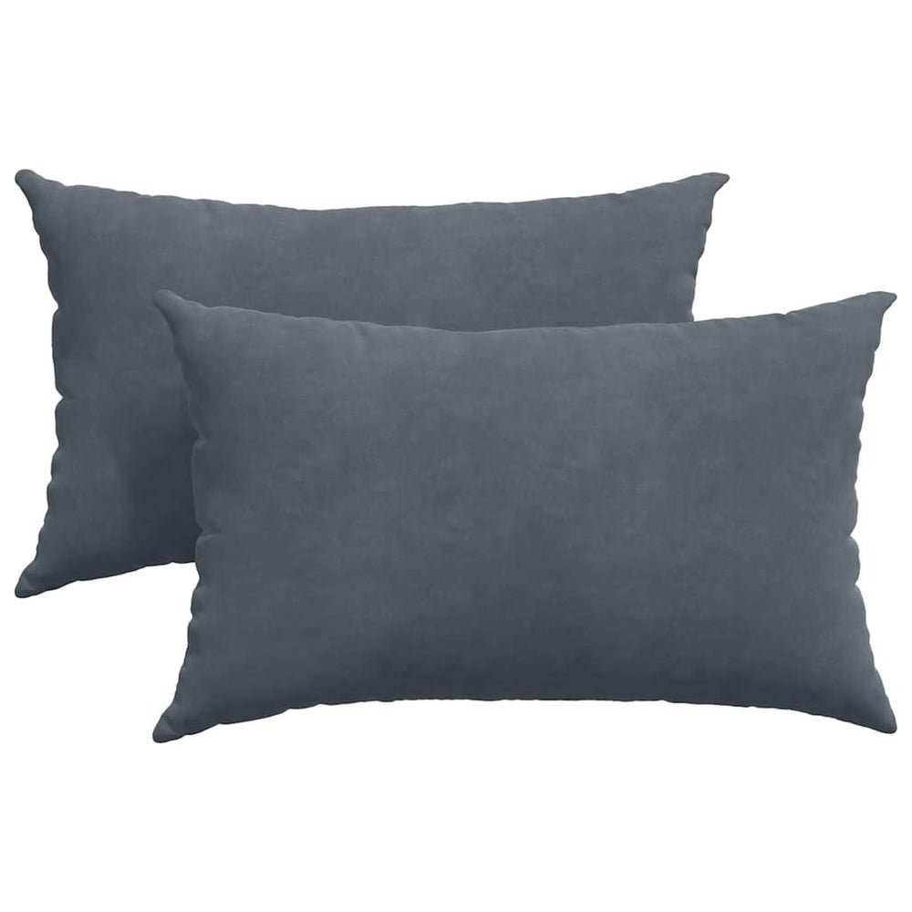 Cord Sofakissen 2er-Set Dunkelgrau 50x30 cm