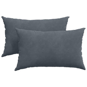 Cord Sofakissen 2er-Set Dunkelgrau 50x30 cm
