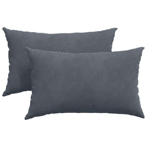 Cord Sofakissen 2er-Set Dunkelgrau 50x30 cm