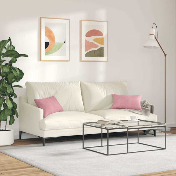 Sofakissen 2er Set Rosa Cord 50x30 cm