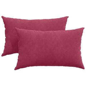 Weinrote Cord Sofakissen 50x30cm, 2er Set