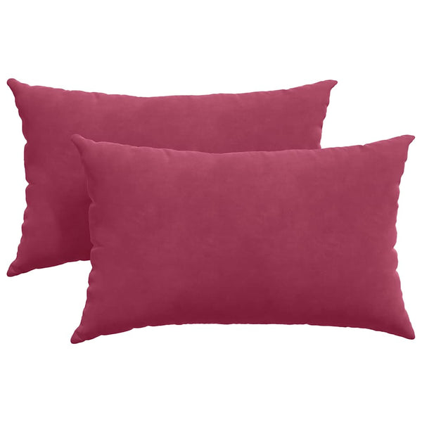 Weinrote Cord Sofakissen 50x30cm, 2er Set