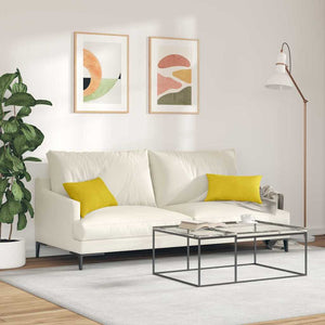 Gelbe Cord Sofakissen 50x30cm, 2er-Set