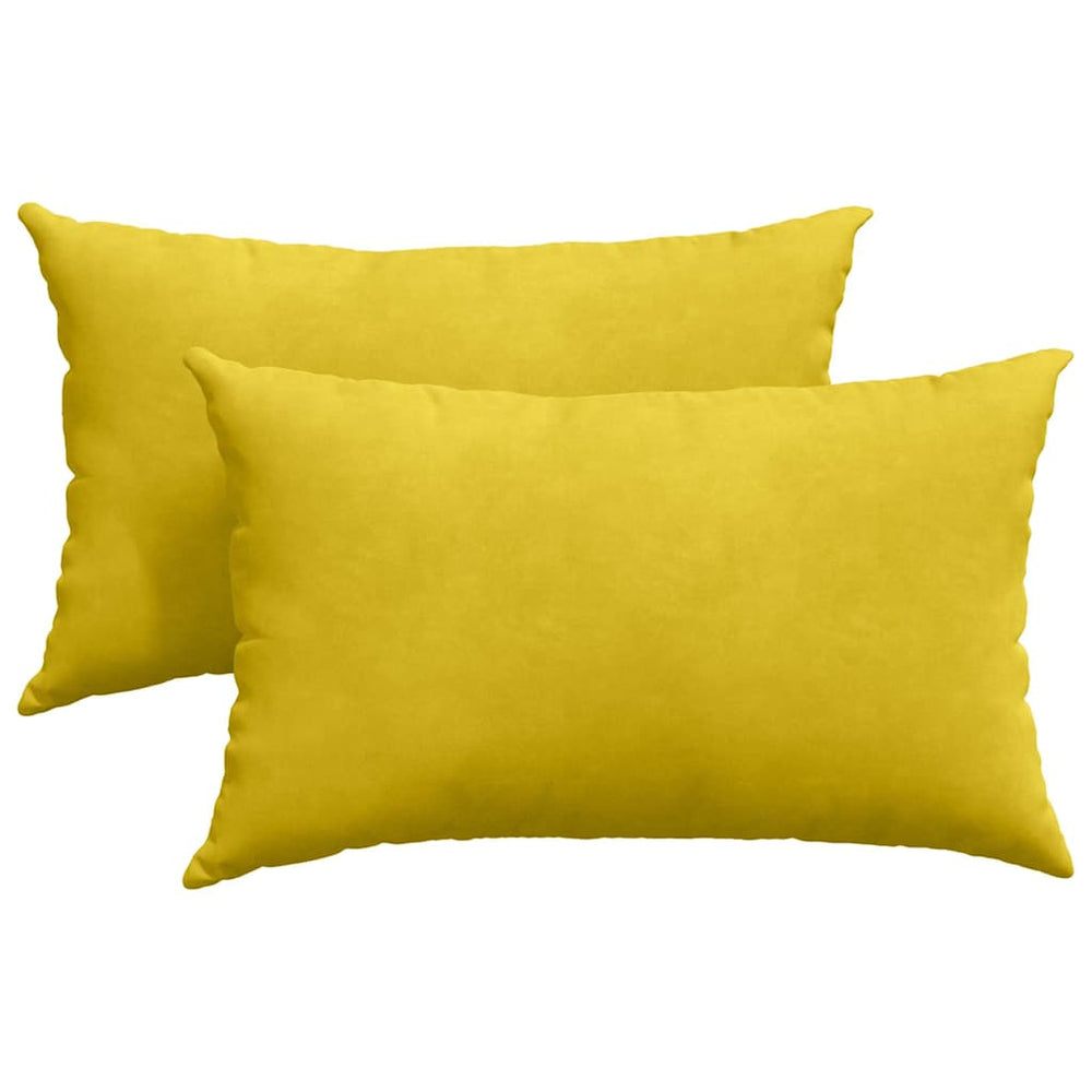 Gelbe Cord Sofakissen 50x30cm, 2er-Set