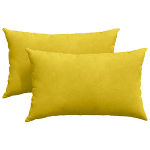 Gelbe Cord Sofakissen 50x30cm, 2er-Set