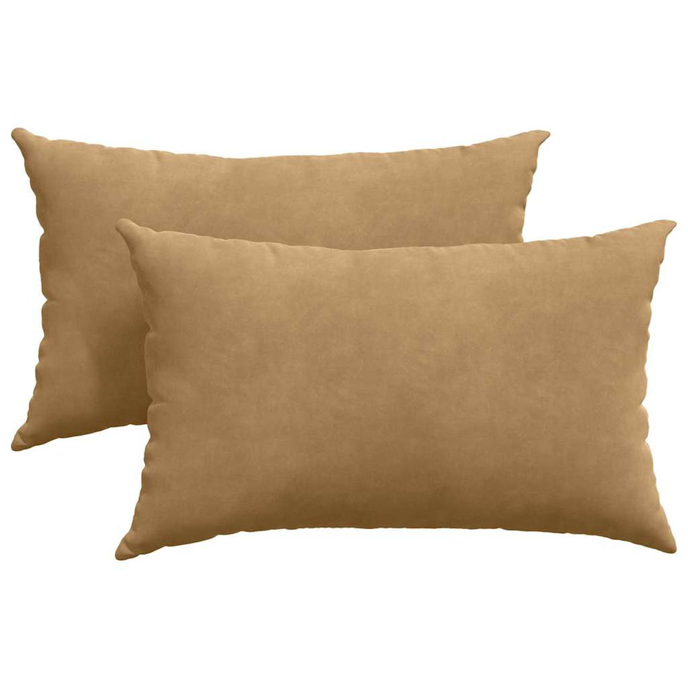 Sofakissen 2er Set Braun Cord 50x30 cm