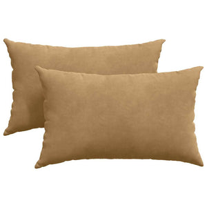 Sofakissen 2er Set Braun Cord 50x30 cm