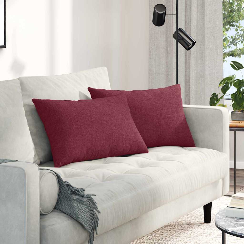 Sofakissen 2er Set Weinrot 60x40 cm