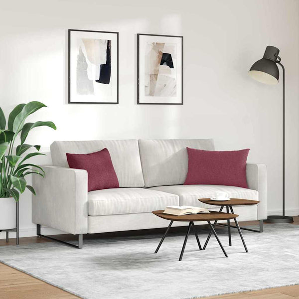 Sofakissen 2er Set Weinrot 60x40 cm