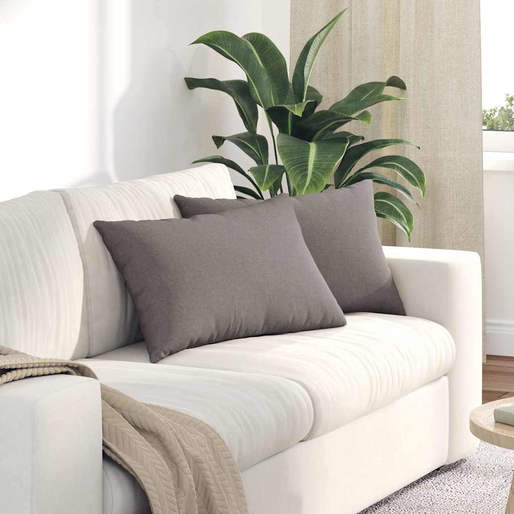 Sofakissen 2er Set Taupe 60x40 cm