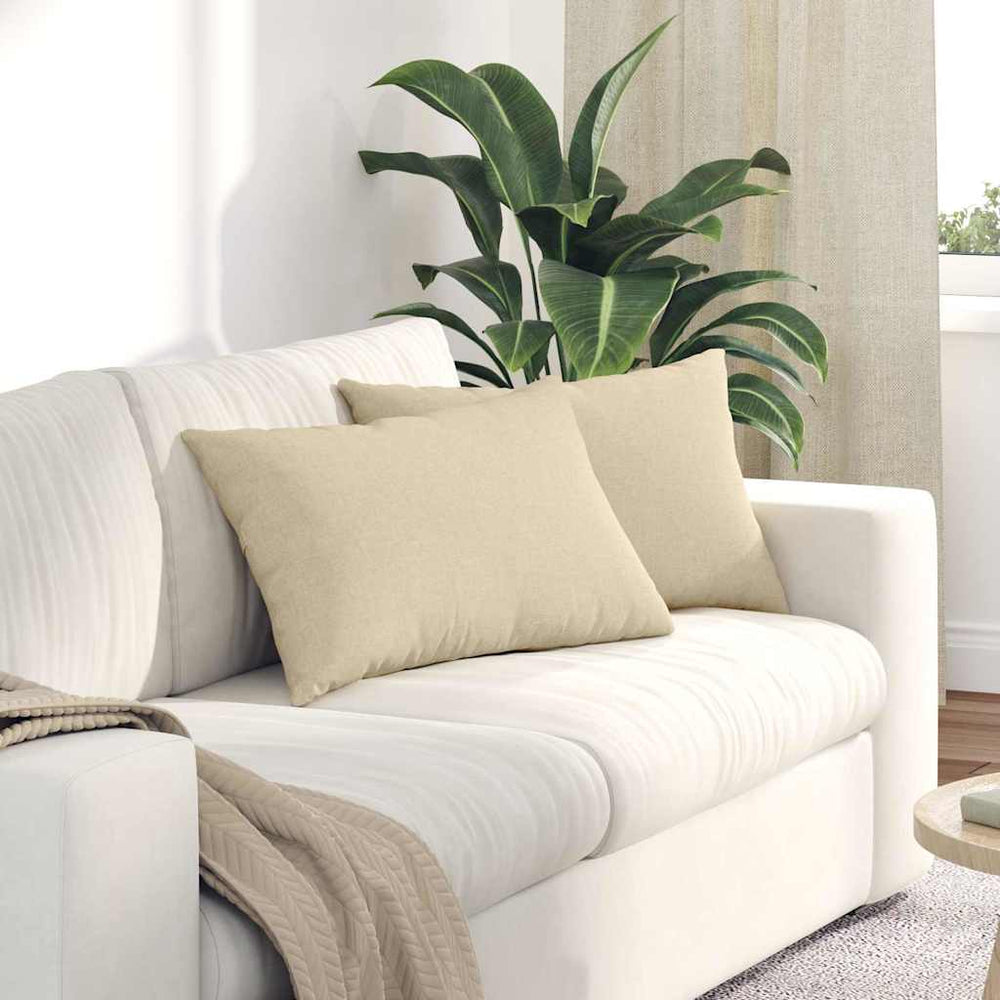 Sofakissen 2er-Set Creme 60x40 cm