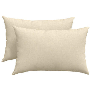 vidaXL Coussins de canapé 2 pcs Crème 60 x 40 cm Tissu