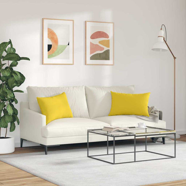 Sofakissen 2er Set Hellgelb 60x40 cm