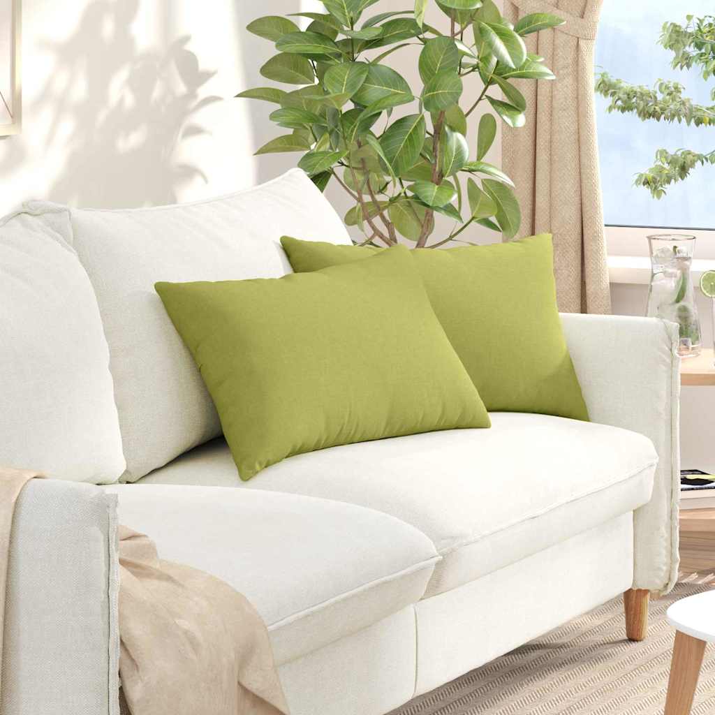 vidaXL Coussins de canapé 2 pcs Vert clair 60 x 40 cm Tissu