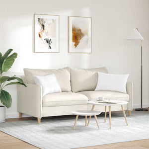 vidaXL Coussins de canapé 2 pcs Blanc 60 x 40 cm Tissu