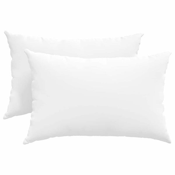 vidaXL Coussins de canapé 2 pcs Blanc 60 x 40 cm Tissu