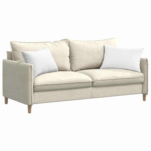 vidaXL Coussins de canapé 2 pcs Blanc 60 x 40 cm Tissu
