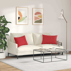 vidaXL Coussins de canapé 2 pcs Rouge 60 x 40 cm Tissu