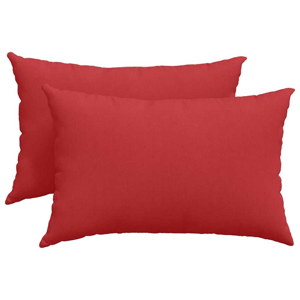 vidaXL Coussins de canapé 2 pcs Rouge 60 x 40 cm Tissu