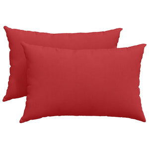 vidaXL Coussins de canapé 2 pcs Rouge 60 x 40 cm Tissu