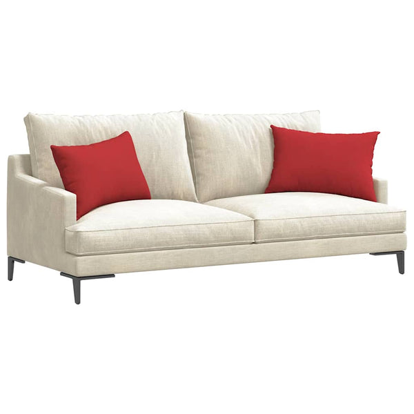 vidaXL Coussins de canapé 2 pcs Rouge 60 x 40 cm Tissu