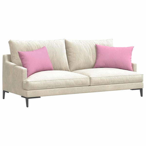 vidaXL Coussins de canapé 2 pcs Rose 60 x 40 cm Tissu